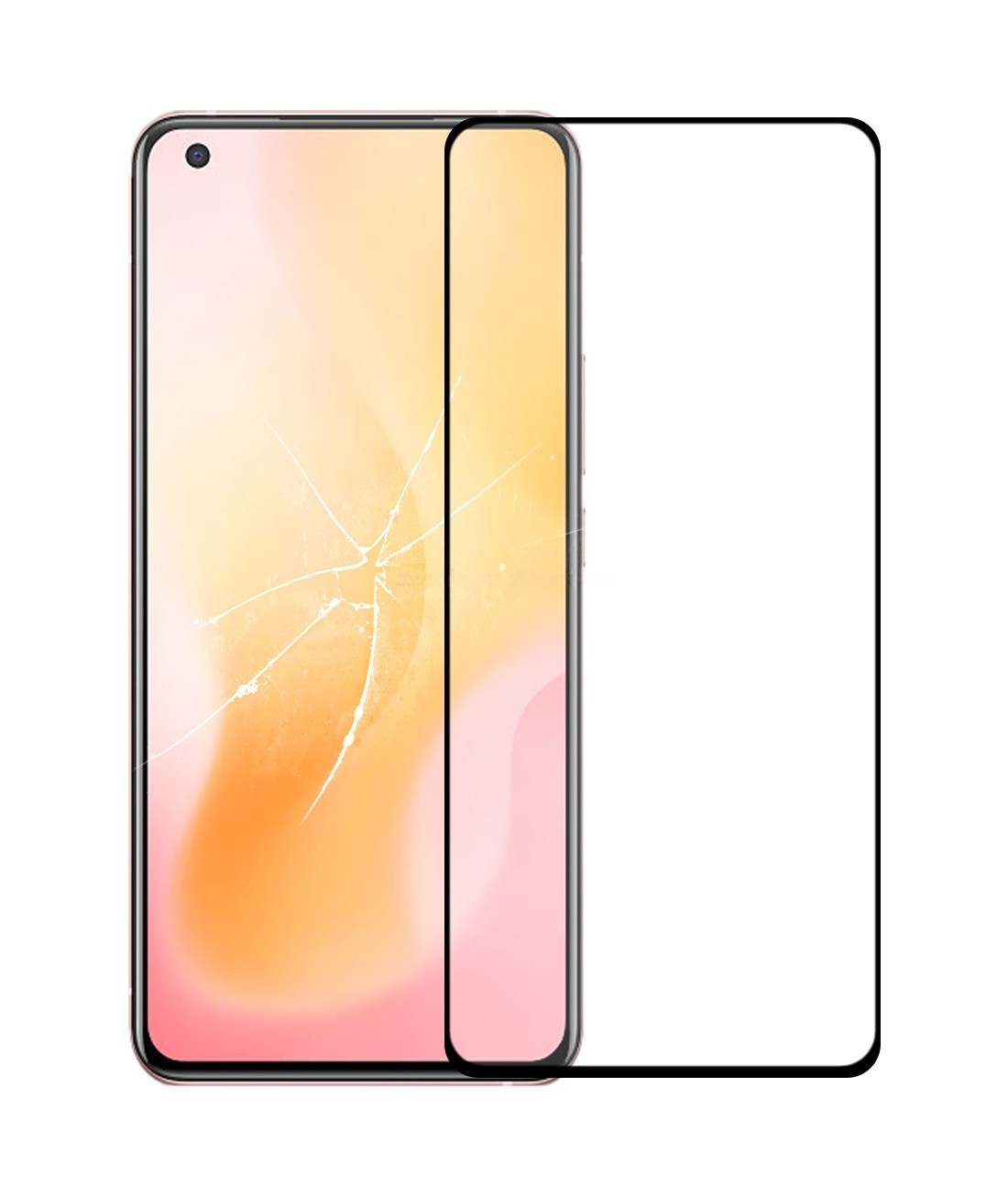 For vivo X50 Front Screen Outer Glass Lens with OCA Optically Clear Adhesive