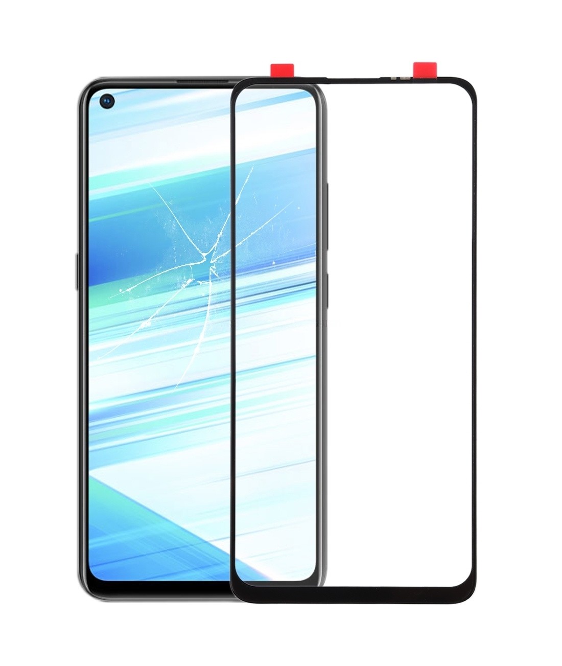 For vivo Z5X Front Screen Outer Glass Lens with OCA Optically Clear Adhesive