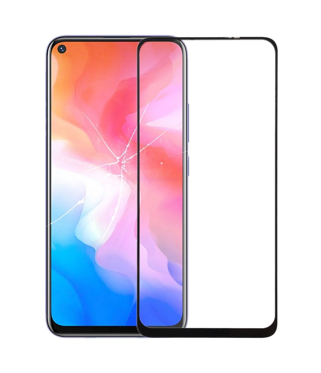 For vivo Y30 / iQOO U1x Front Screen Outer Glass Lens with OCA Optically Clear Adhesive