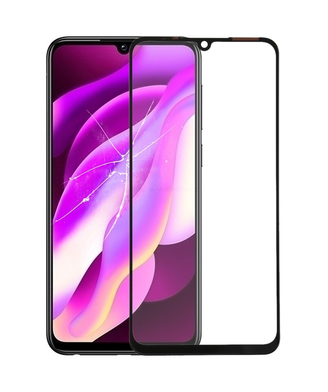 For vivo Y97 / Z3 Front Screen Outer Glass Lens with OCA Optically Clear Adhesive