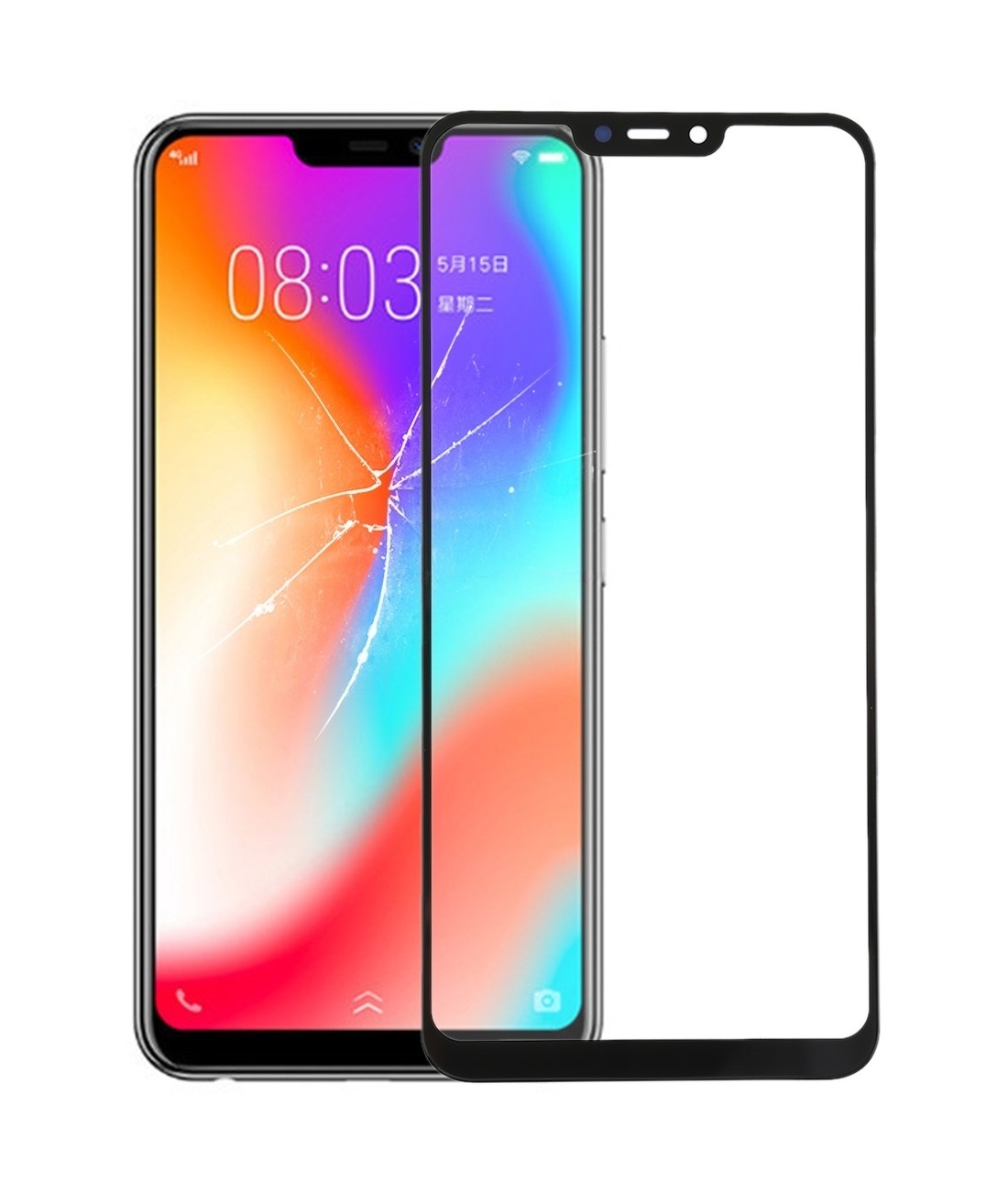 For vivo Y83 Front Screen Outer Glass Lens with OCA Optically Clear Adhesive