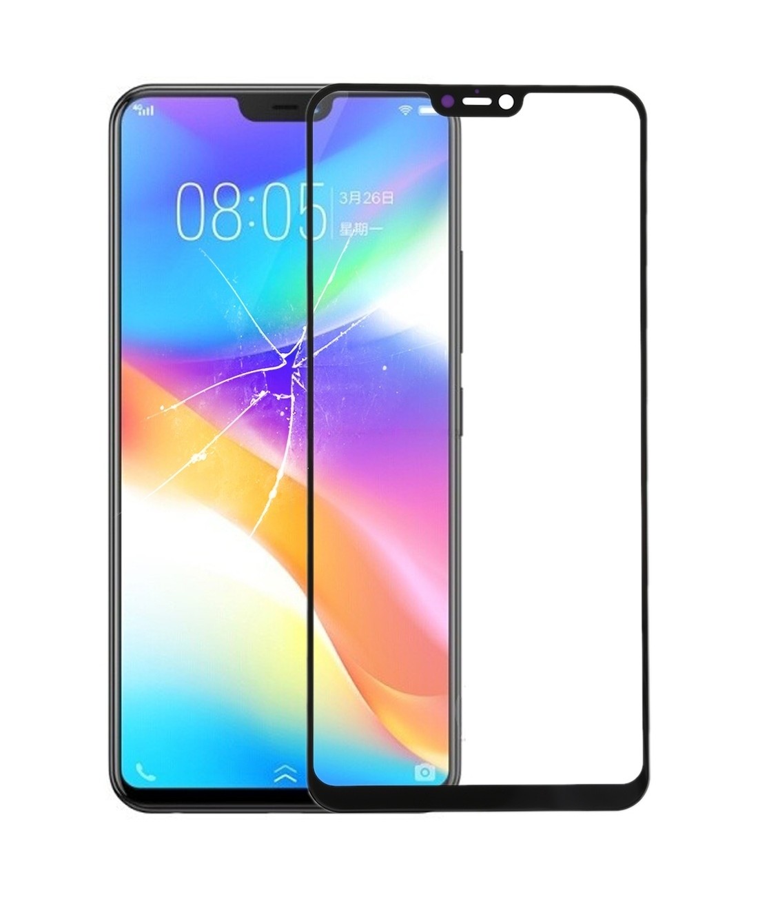 For vivo Y85 / Z1 / Z1i / V9 Youth / V9 Front Screen Outer Glass Lens with OCA Optically Clear Adhesive