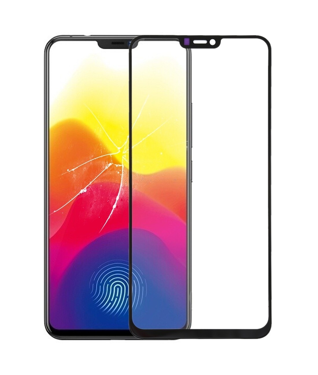 For vivo X21 / X21i Front Screen Outer Glass Lens with OCA Optically Clear Adhesive