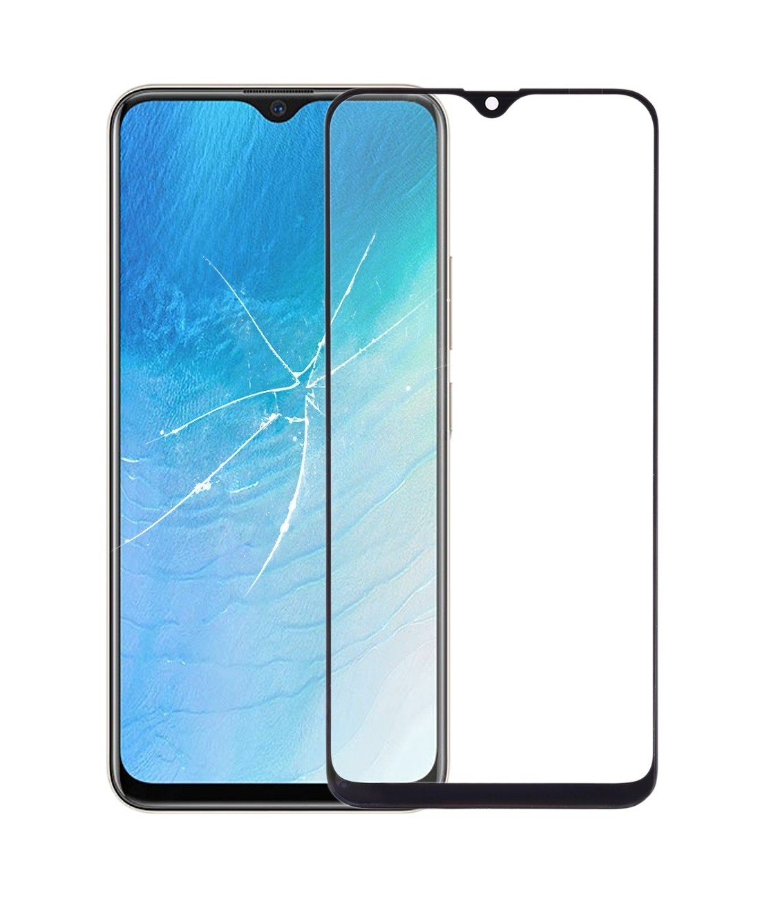 For vivo Y5S / U3 Front Screen Outer Glass Lens with OCA Optically Clear Adhesive