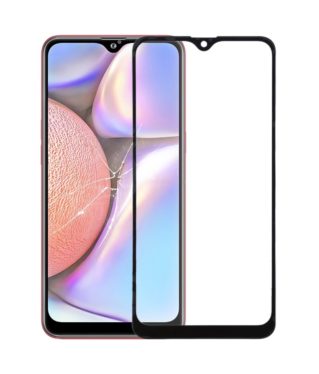 For Samsung Galaxy A10s Front Screen Outer Glass Lens with OCA Optically Clear Adhesive