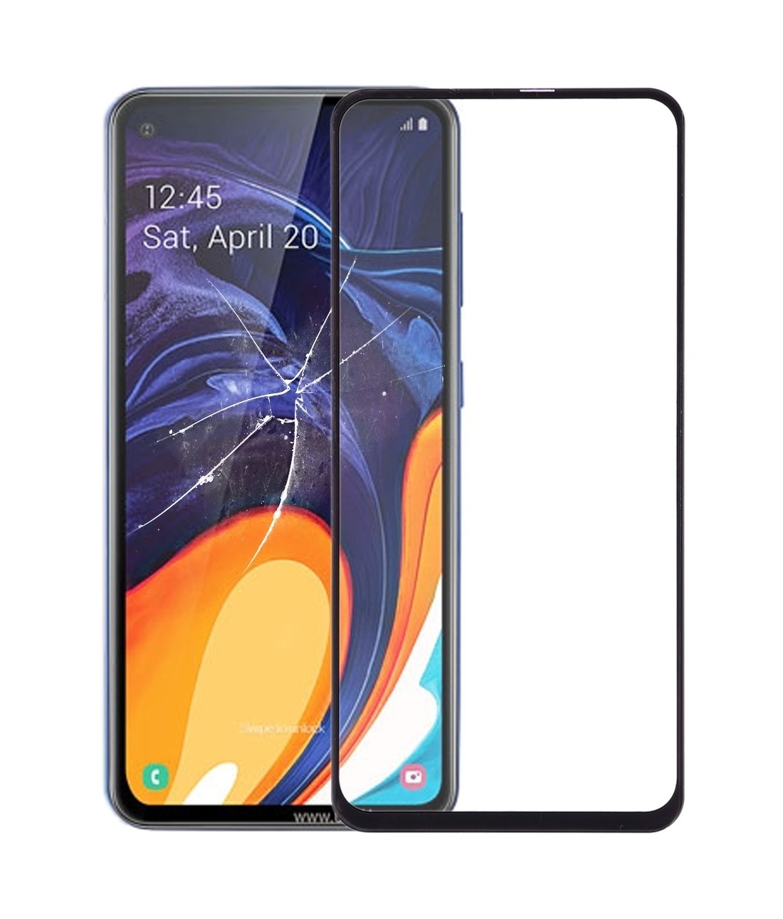 For Samsung Galaxy A60 Front Screen Outer Glass Lens with OCA Optically Clear Adhesive