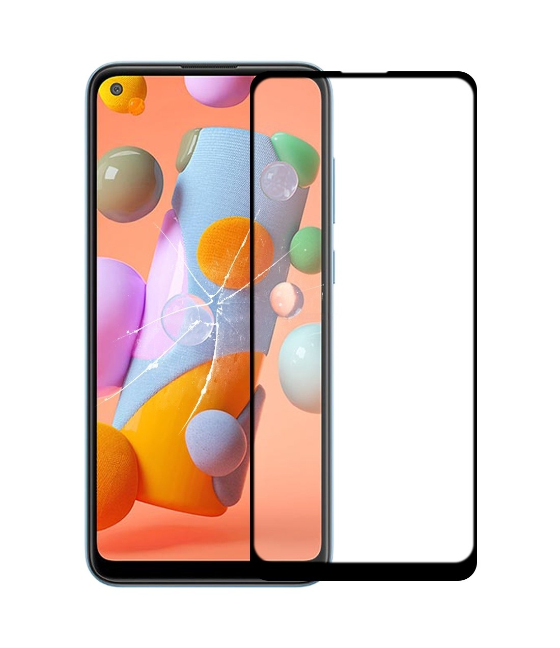 For Samsung Galaxy A11 Front Screen Outer Glass Lens with OCA Optically Clear Adhesive