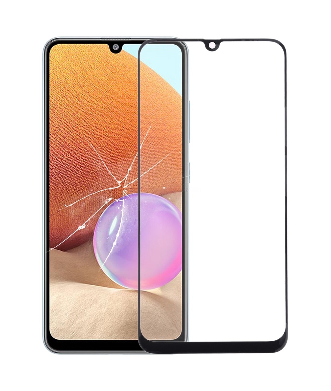 For Samsung Galaxy A32 4G Front Screen Outer Glass Lens with OCA Optically Clear Adhesive