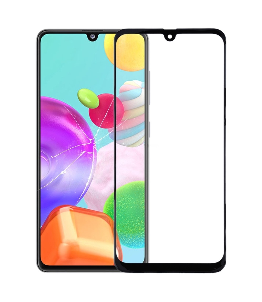 For Samsung Galaxy A41 Front Screen Outer Glass Lens with OCA Optically Clear Adhesive