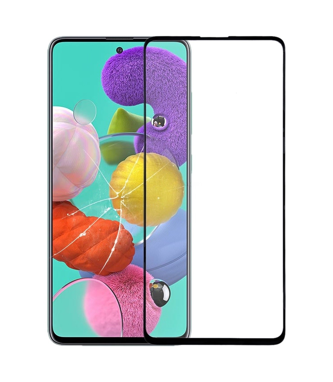 For Samsung Galaxy A51 Front Screen Outer Glass Lens with OCA Optically Clear Adhesive