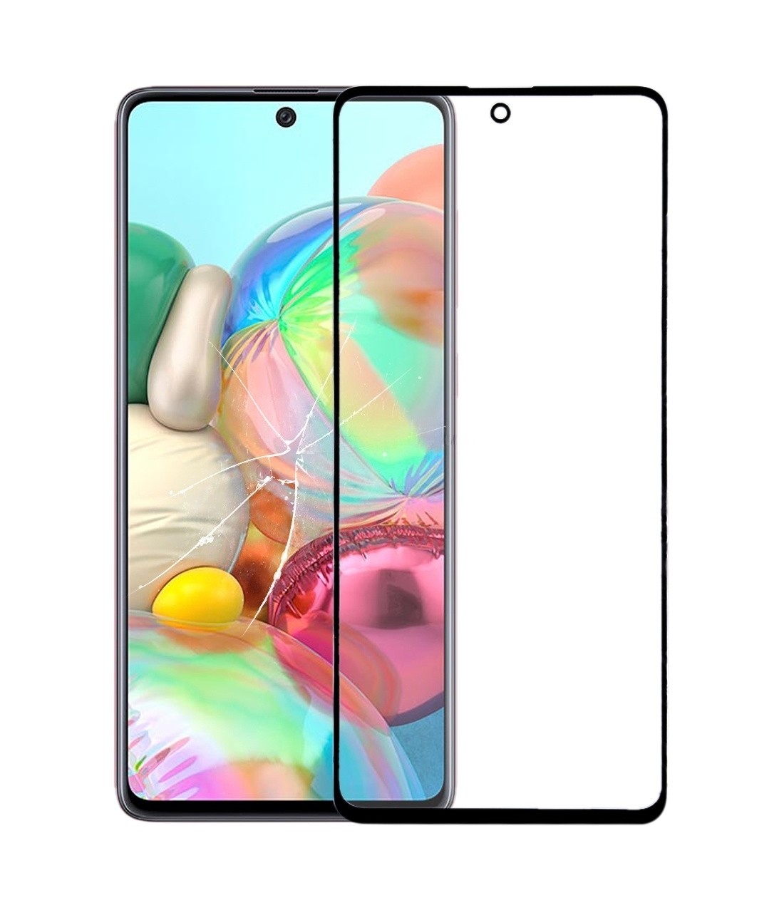 For Samsung Galaxy A71 Front Screen Outer Glass Lens with OCA Optically Clear Adhesive