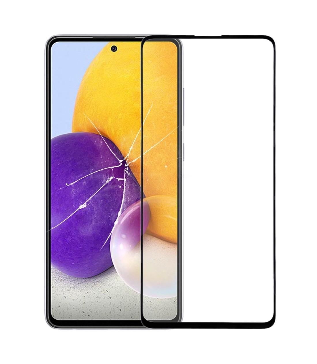 For Samsung Galaxy A72 Front Screen Outer Glass Lens with OCA Optically Clear Adhesive