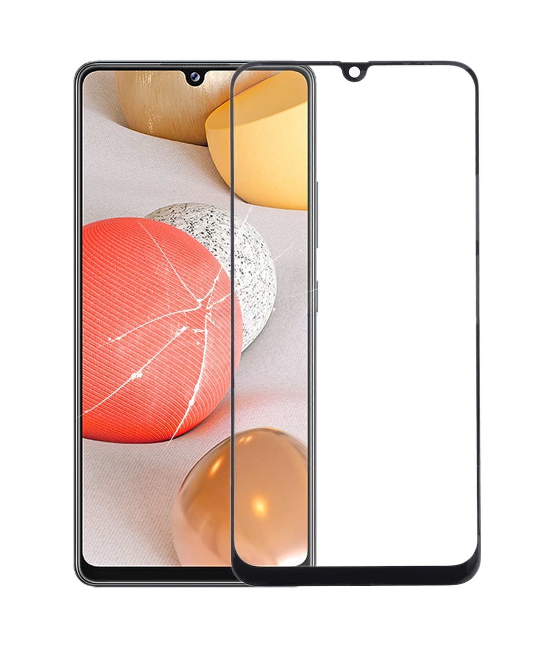 For Samsung Galaxy A42 Front Screen Outer Glass Lens with OCA Optically Clear Adhesive