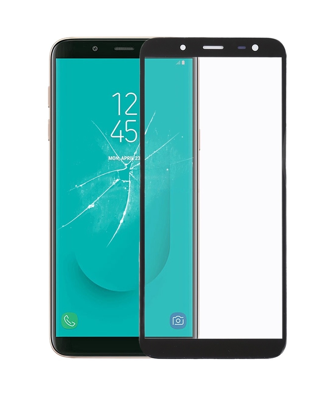 For Samsung Galaxy J6 / J600 Front Screen Outer Glass Lens with OCA Optically Clear Adhesive