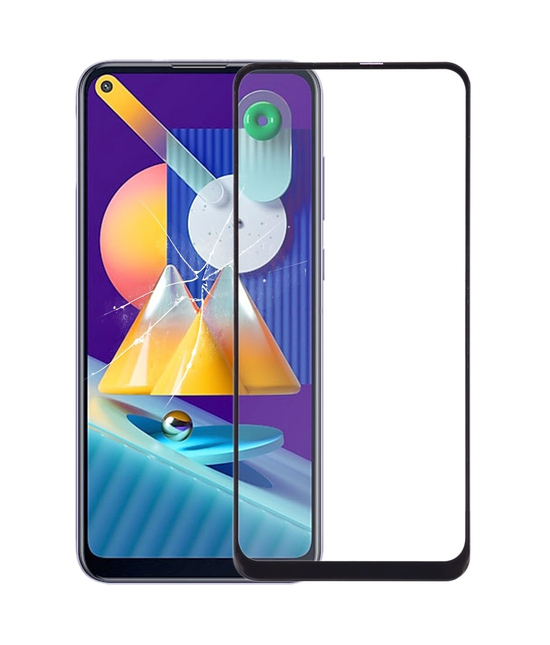 For Samsung Galaxy M11 Front Screen Outer Glass Lens with OCA Optically Clear Adhesive