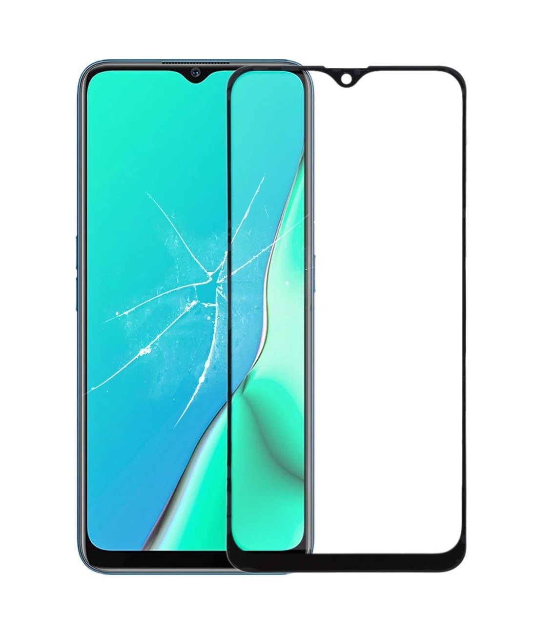 For OPPO A9 / A9X Front Screen Outer Glass Lens with OCA Optically Clear Adhesive