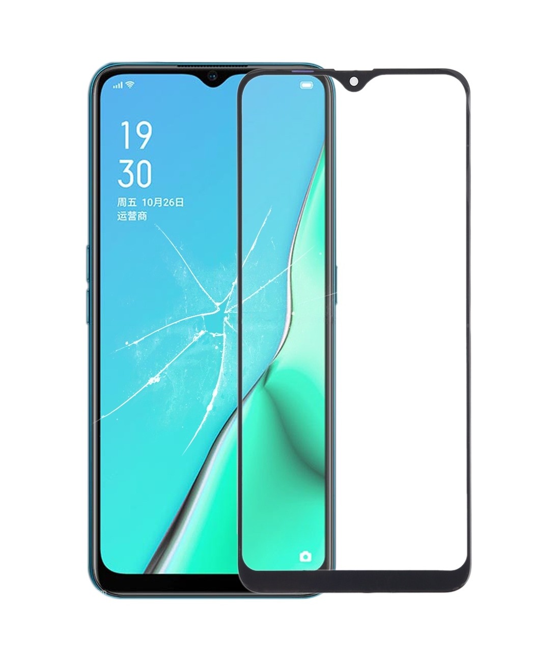 For OPPO A11 / A11X / A8 Front Screen Outer Glass Lens with OCA Optically Clear Adhesive