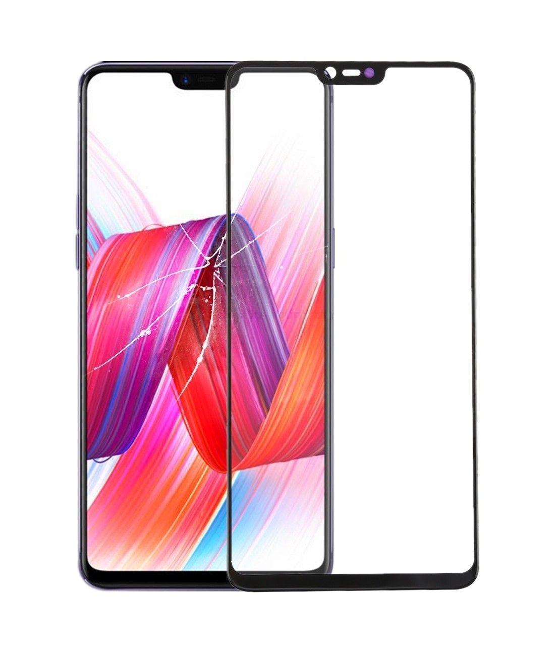 For OPPO R15 Front Screen Outer Glass Lens with OCA Optically Clear Adhesive