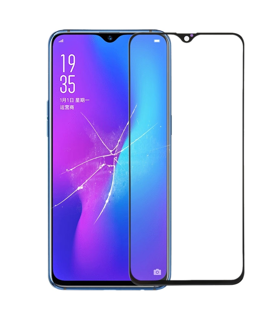 For OPPO R17 / R17 Pro Front Screen Outer Glass Lens with OCA Optically Clear Adhesive