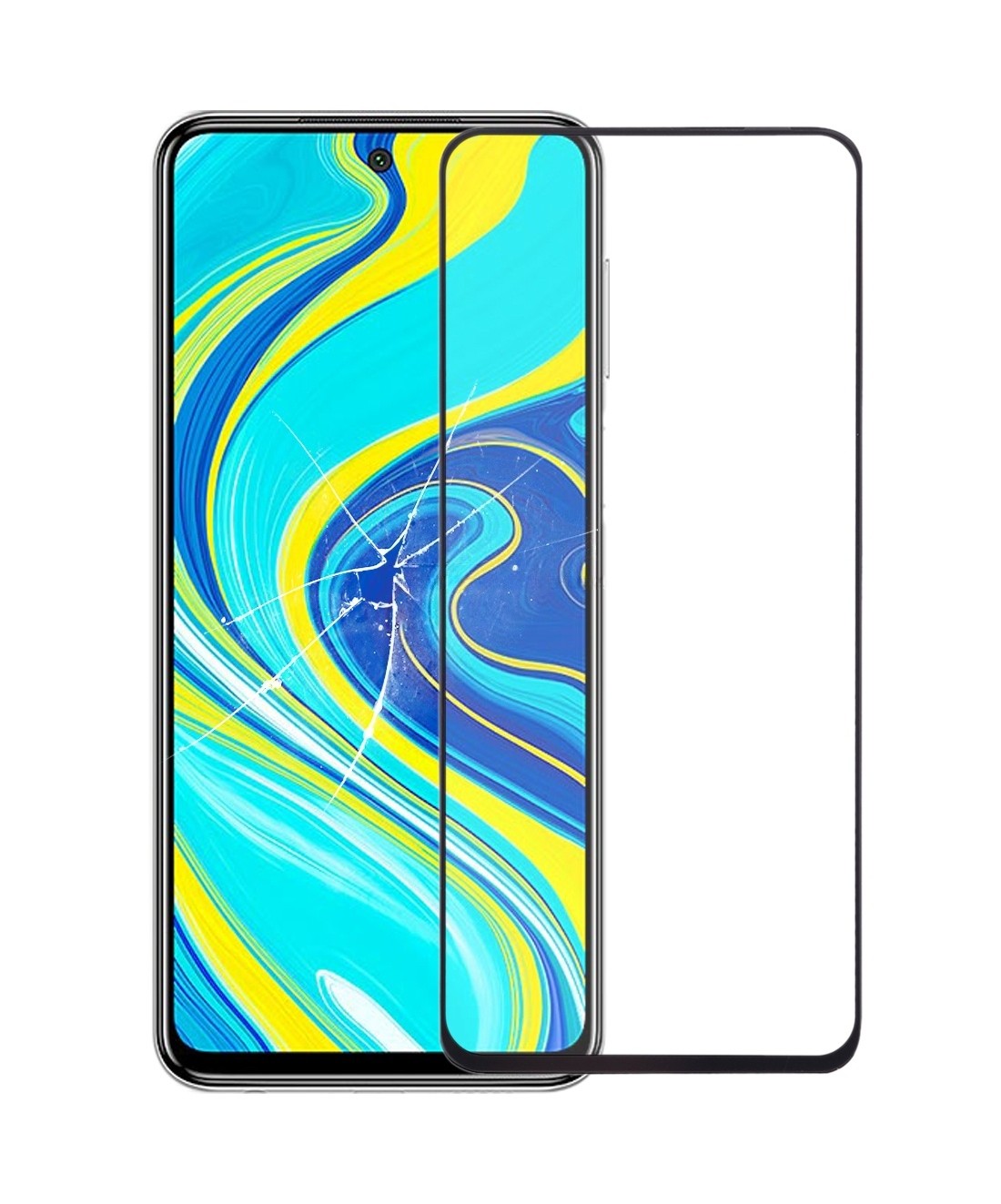 Front Screen Outer Glass Lens with OCA Optically Clear Adhesive for Xiaomi Redmi Note 9S/Redmi Note 9 Pro Max/Redmi Note 9 Pro India