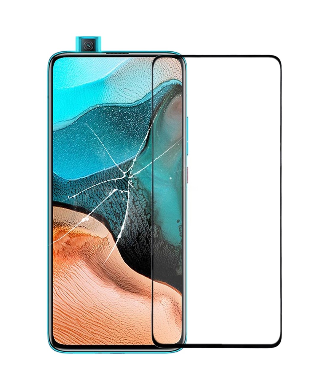 Front Screen Outer Glass Lens with OCA Optically Clear Adhesive for Xiaomi Redmi K30 Pro