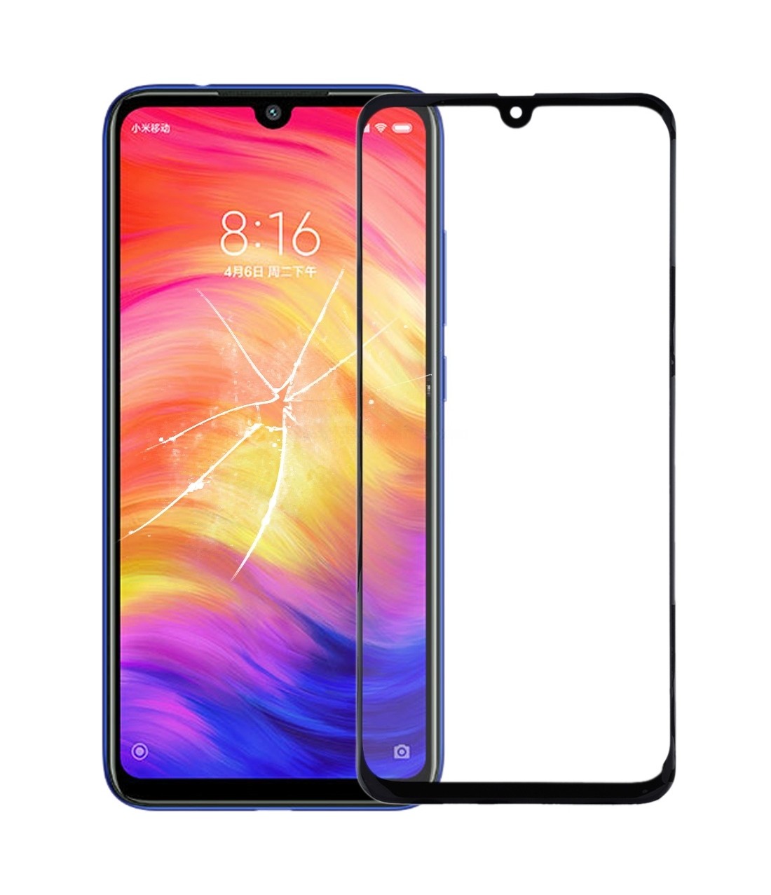 Front Screen Outer Glass Lens with OCA Optically Clear Adhesive for Xiaomi Redmi Note 7 Pro/Redmi Note 7