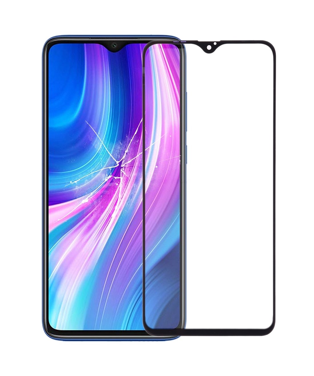 Front Screen Outer Glass Lens with OCA Optically Clear Adhesive for Xiaomi Redmi Note 8 Pro