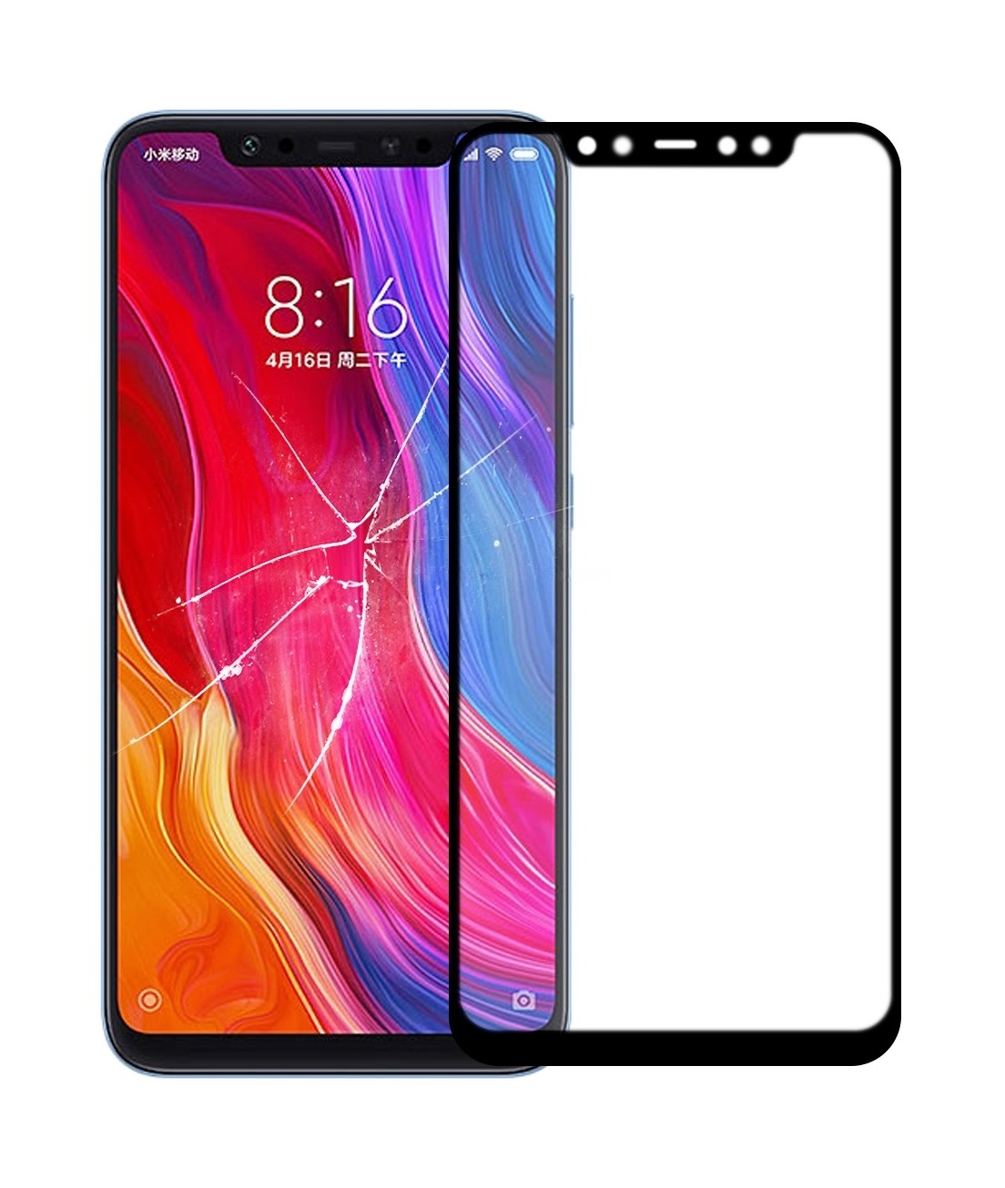 Front Screen Outer Glass Lens with OCA Optically Clear Adhesive for Xiaomi Mi 8
