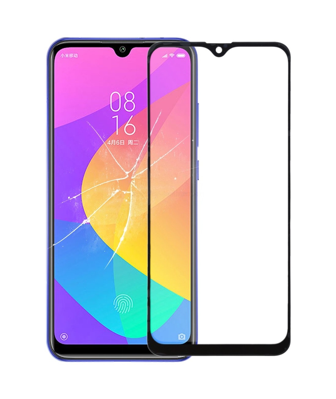 Front Screen Outer Glass Lens with OCA Optically Clear Adhesive for Xiaomi Mi CC9e