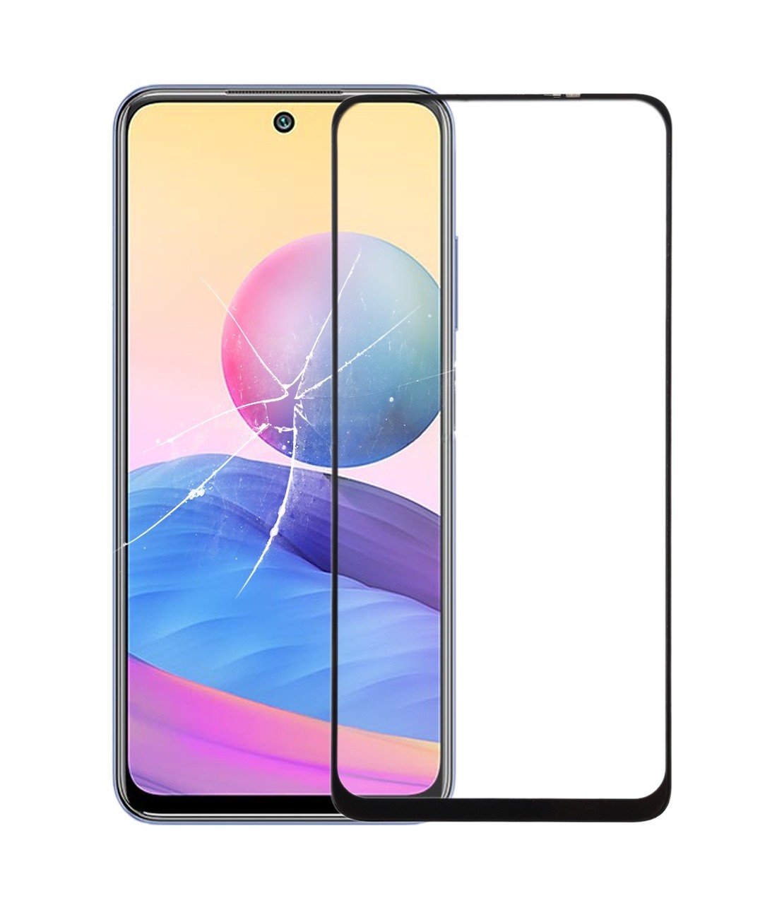 Front Screen Outer Glass Lens with OCA Optically Clear Adhesive for Xiaomi Redmi Note 10 5G