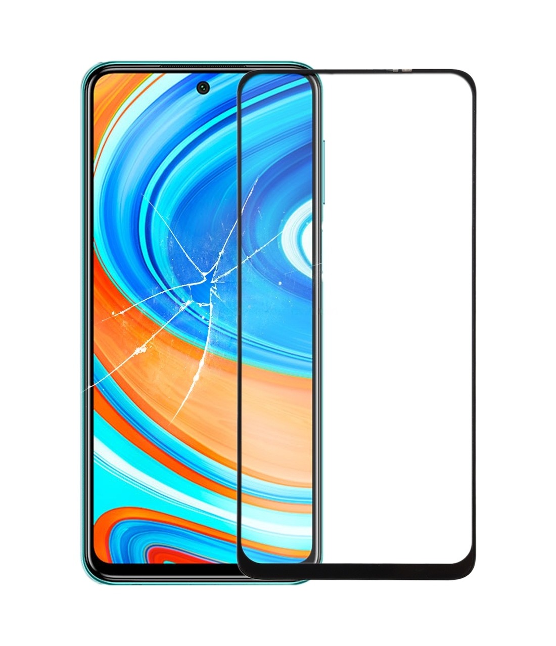 Front Screen Outer Glass Lens with OCA Optically Clear Adhesive for Xiaomi Redmi Note 9 Pro