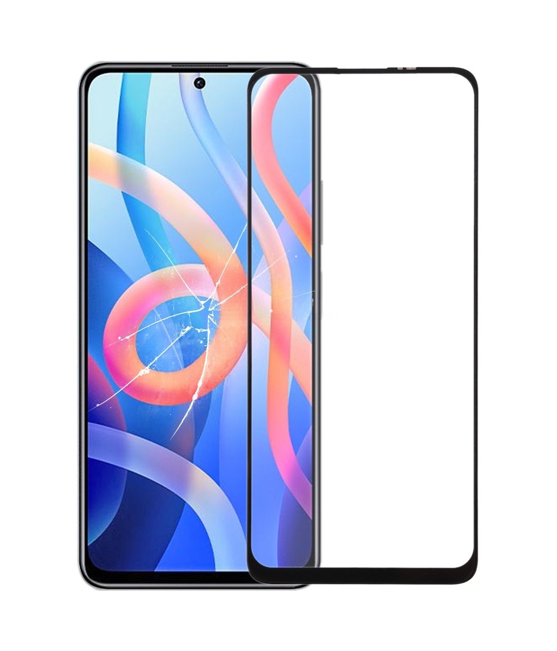 Front Screen Outer Glass Lens with OCA Optically Clear Adhesive for Xiaomi Redmi Note 11 4G