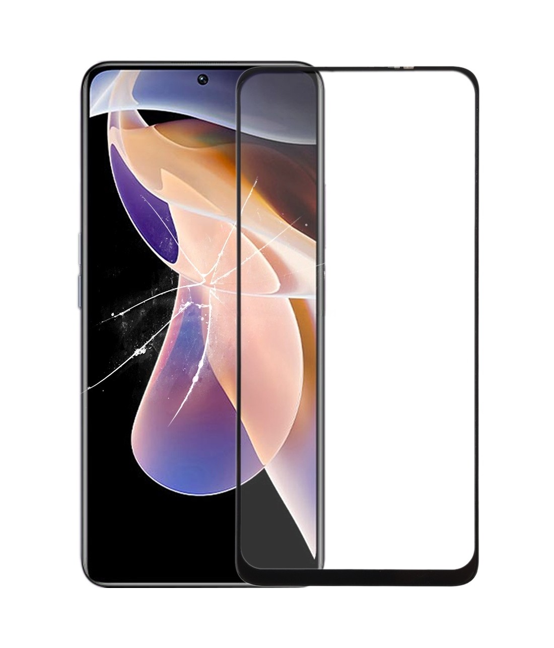 Front Screen Outer Glass Lens with OCA Optically Clear Adhesive for Xiaomi Redmi Note 11 Pro