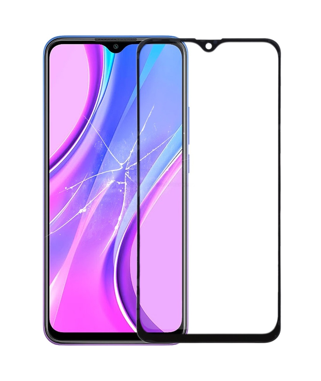 Front Screen Outer Glass Lens with OCA Optically Clear Adhesive for Xiaomi Redmi 9