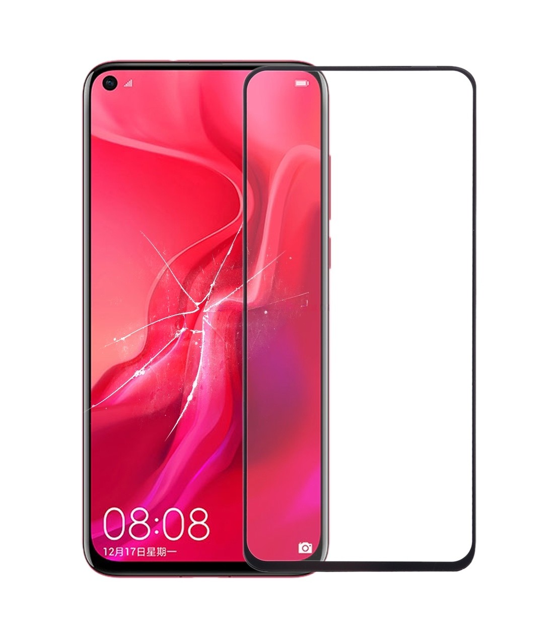 For Huawei Nova 4 Front Screen Outer Glass Lens with OCA Optically Clear Adhesive