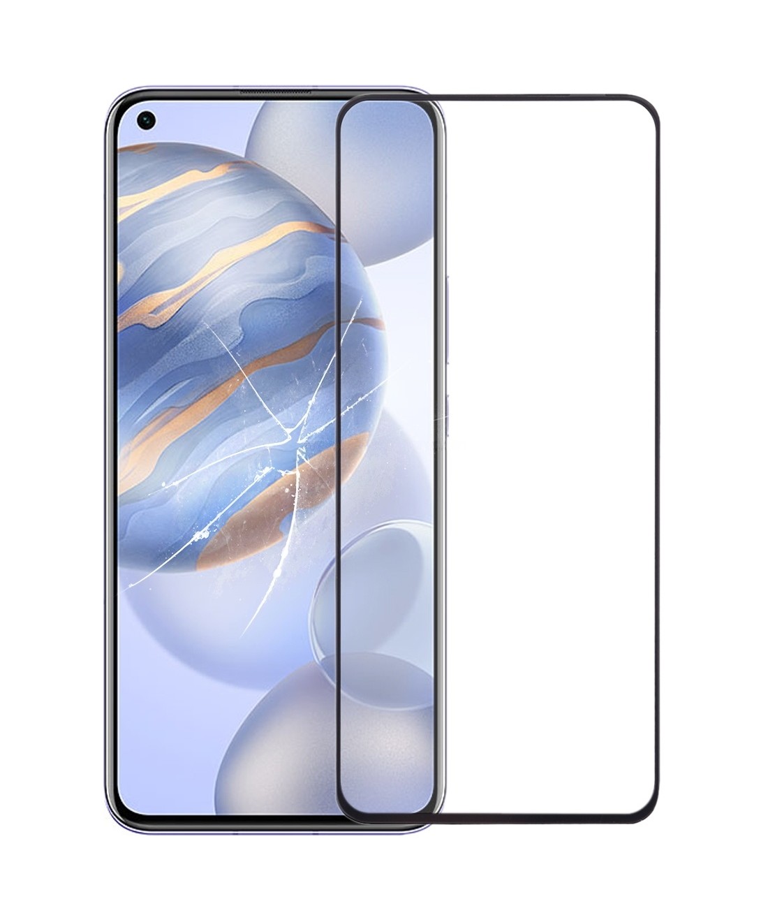 For Huawei Nova 7 Front Screen Outer Glass Lens with OCA Optically Clear Adhesive