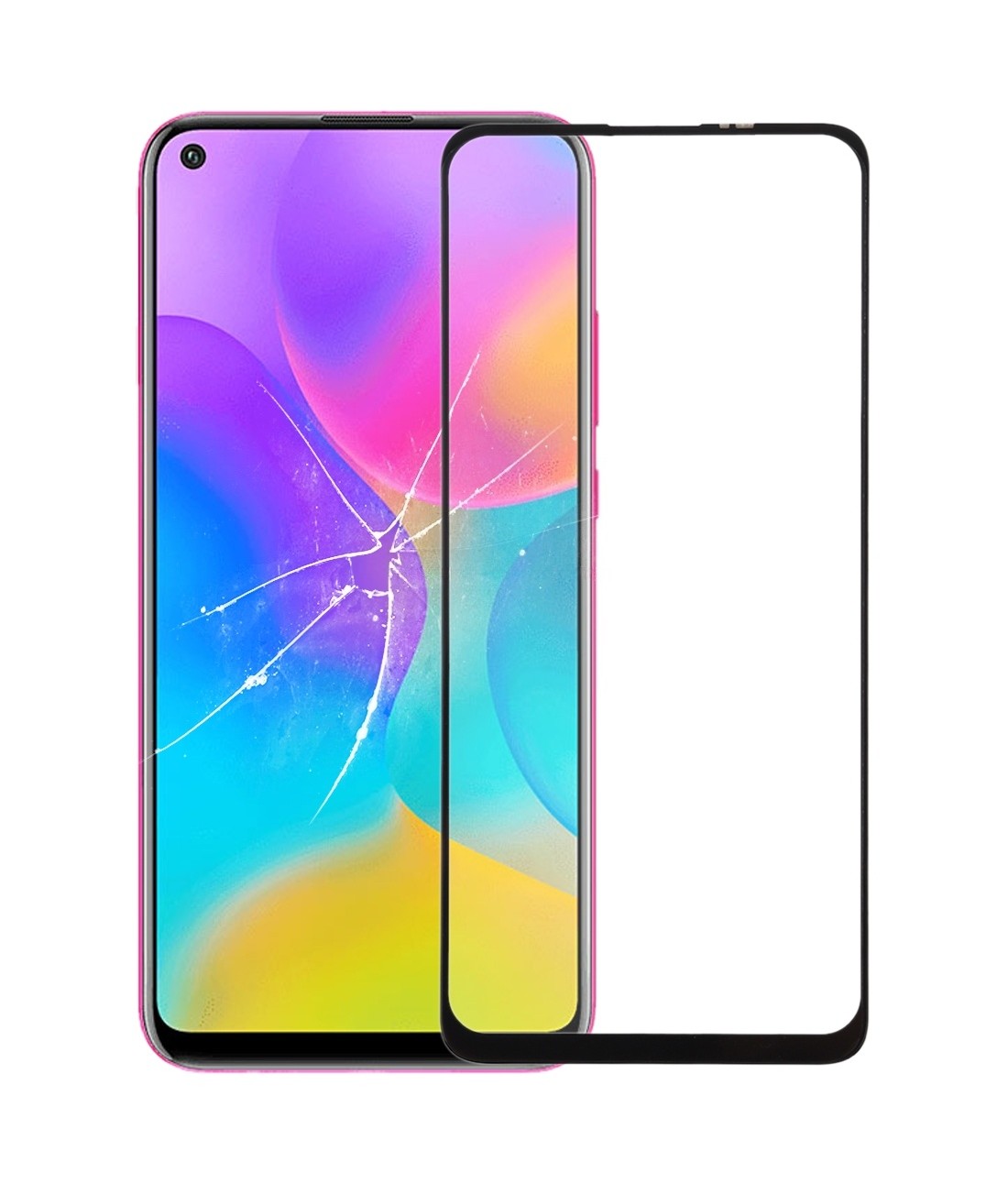 For Honor play 3 / Honor Play 4T Front Screen Outer Glass Lens with OCA Optically Clear Adhesive
