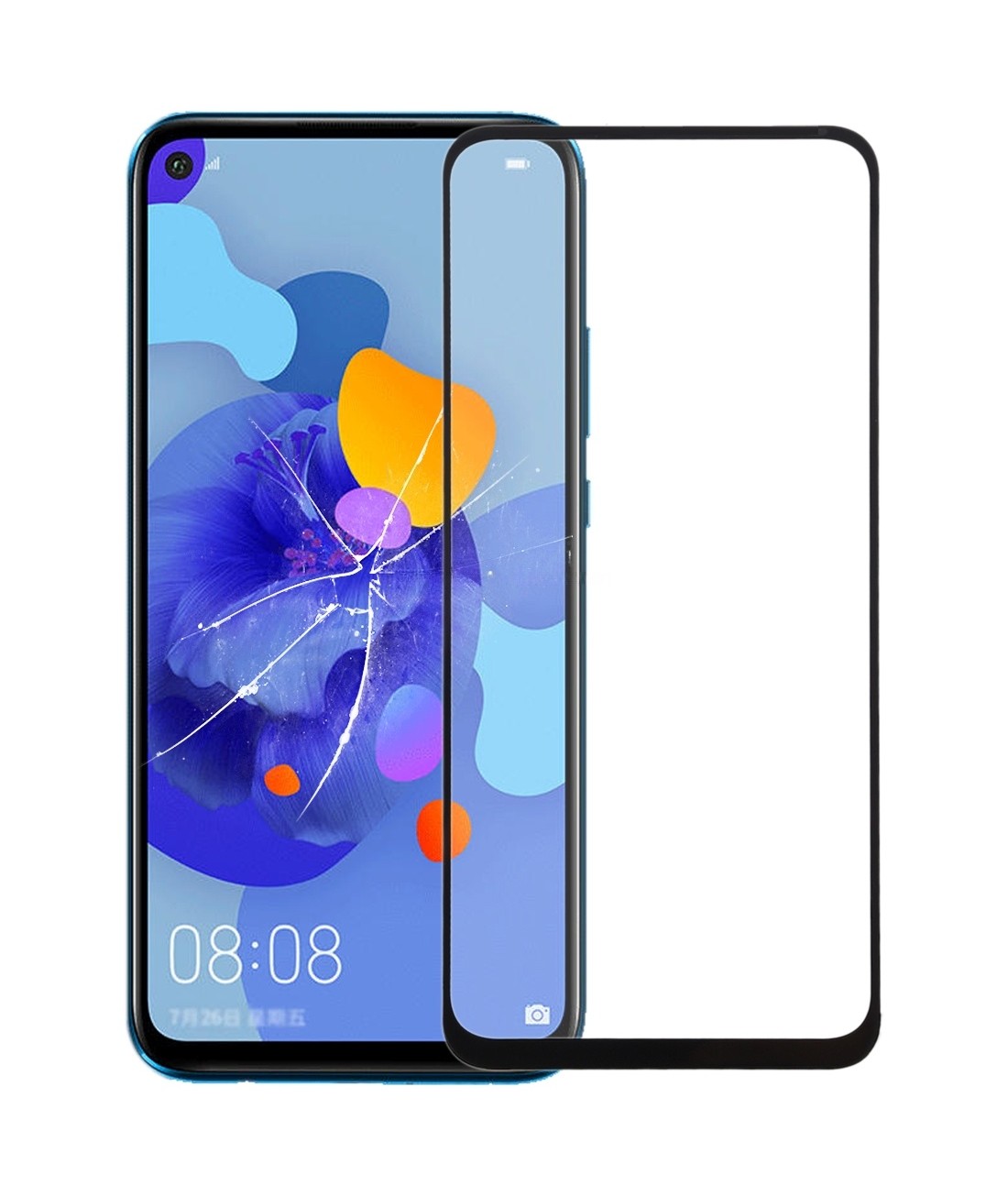 For Huawei Nova 5i Pro / Nova 5Z Front Screen Outer Glass Lens with OCA Optically Clear Adhesive
