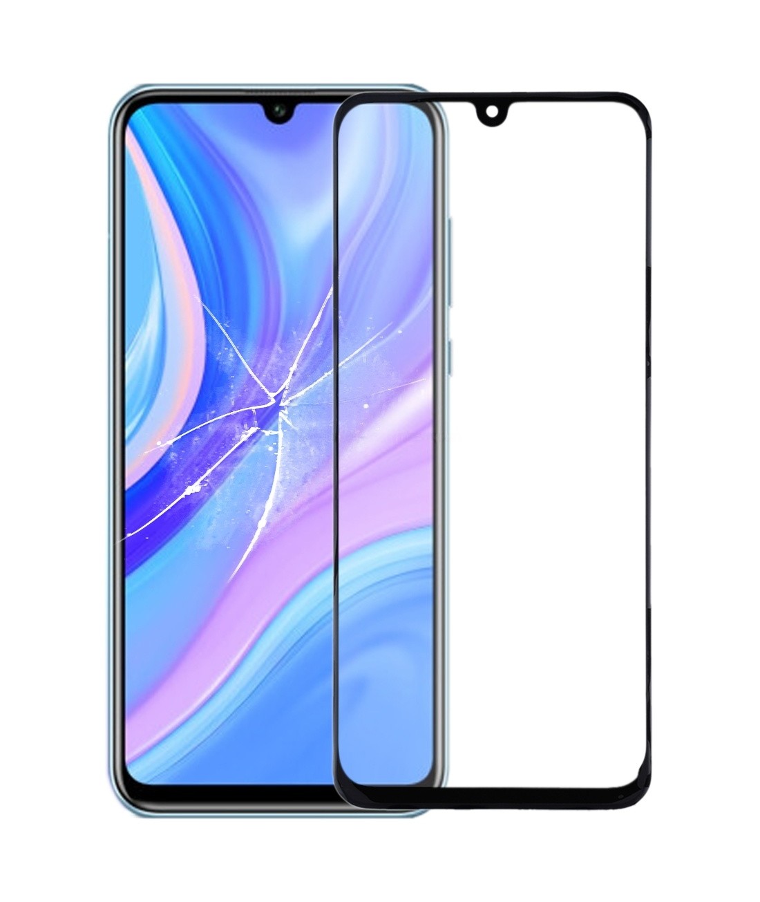 For Honor 20 lite Front Screen Outer Glass Lens with OCA Optically Clear Adhesive