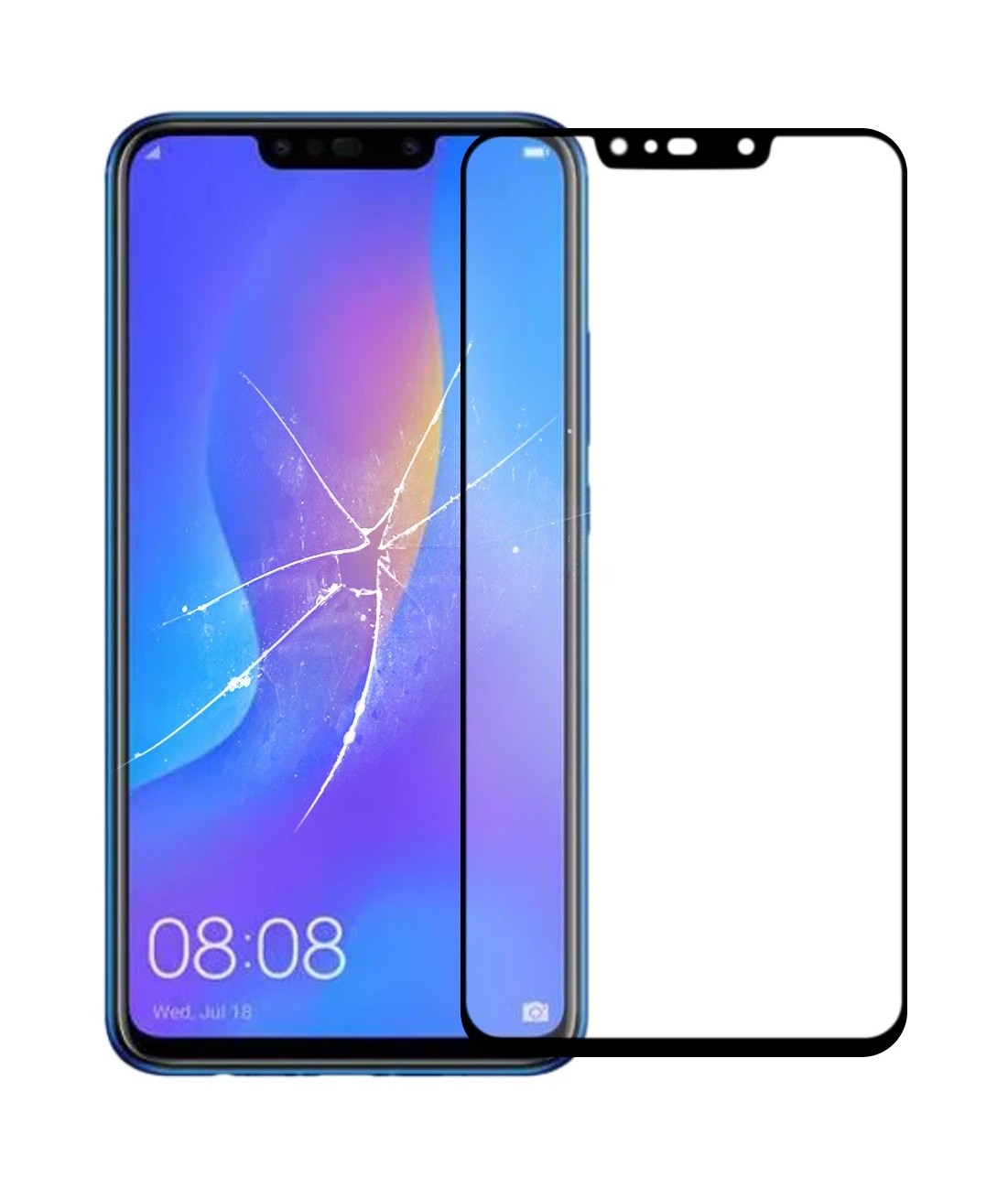 For Huawei Nova 3i Front Screen Outer Glass Lens with OCA Optically Clear Adhesive