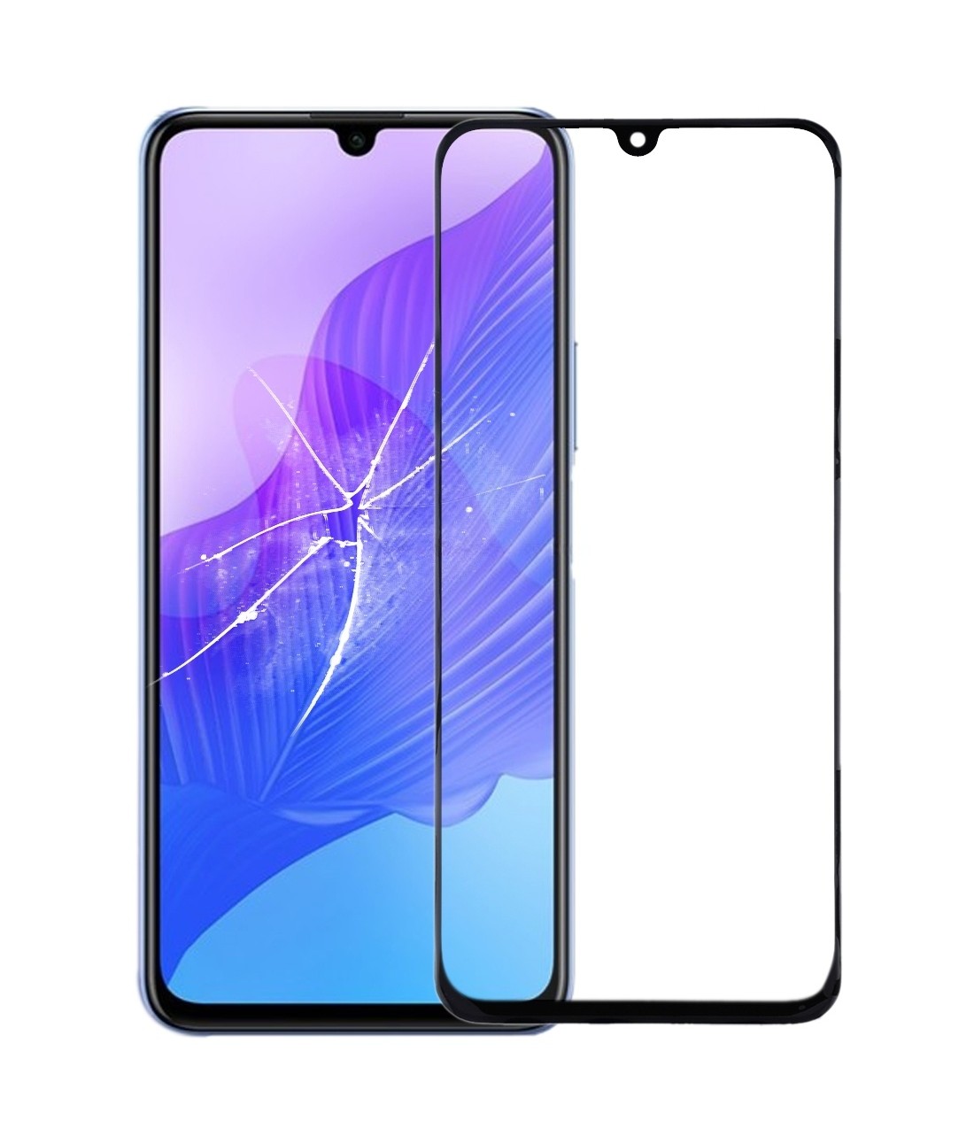 For Huawei Enjoy 20 Pro Front Screen Outer Glass Lens with OCA Optically Clear Adhesive