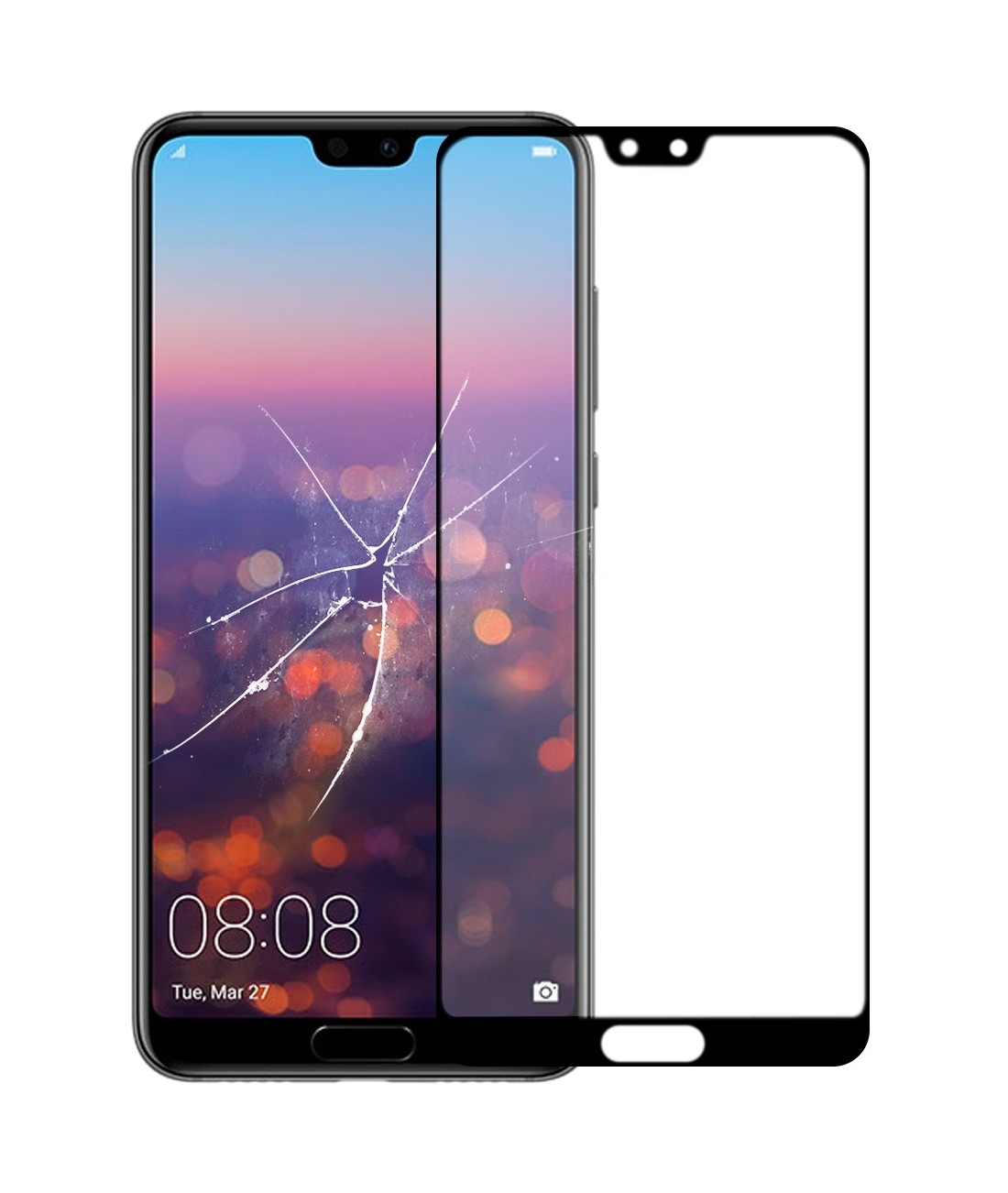 For Huawei P20 Pro Front Screen Outer Glass Lens with OCA Optically Clear Adhesive