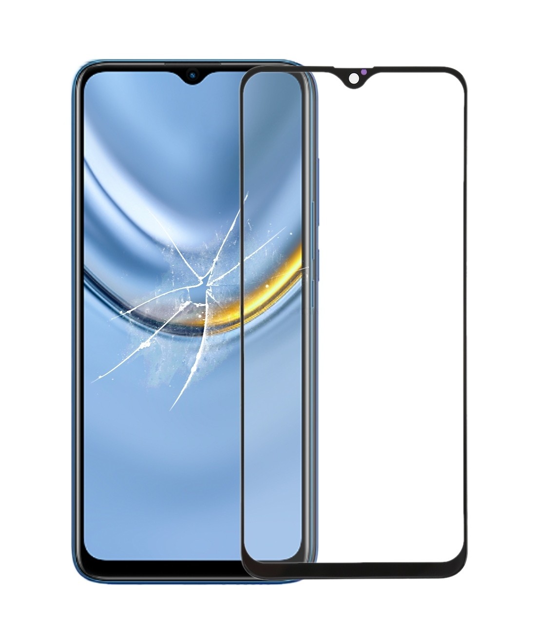 For Huawei Enjoy 20 5G Front Screen Outer Glass Lens with OCA Optically Clear Adhesive