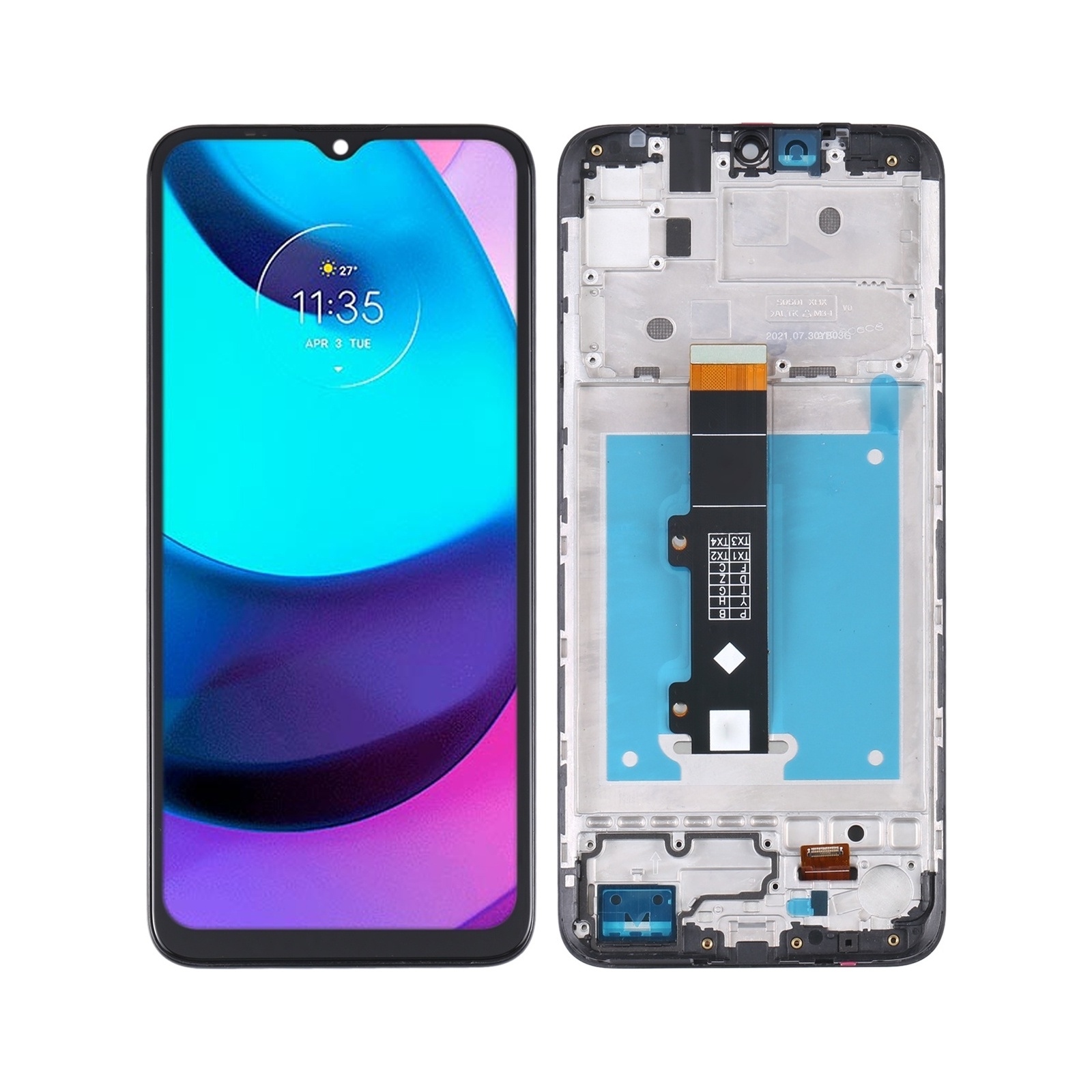 TFT LCD Screen for Motorola Moto E20 Digitizer Full Assembly with Frame