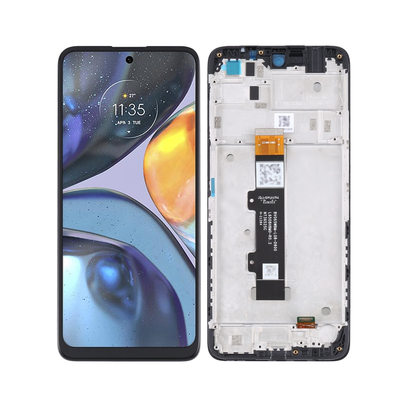 TFT LCD Screen for Motorola Moto G22 Digitizer Full Assembly with Frame