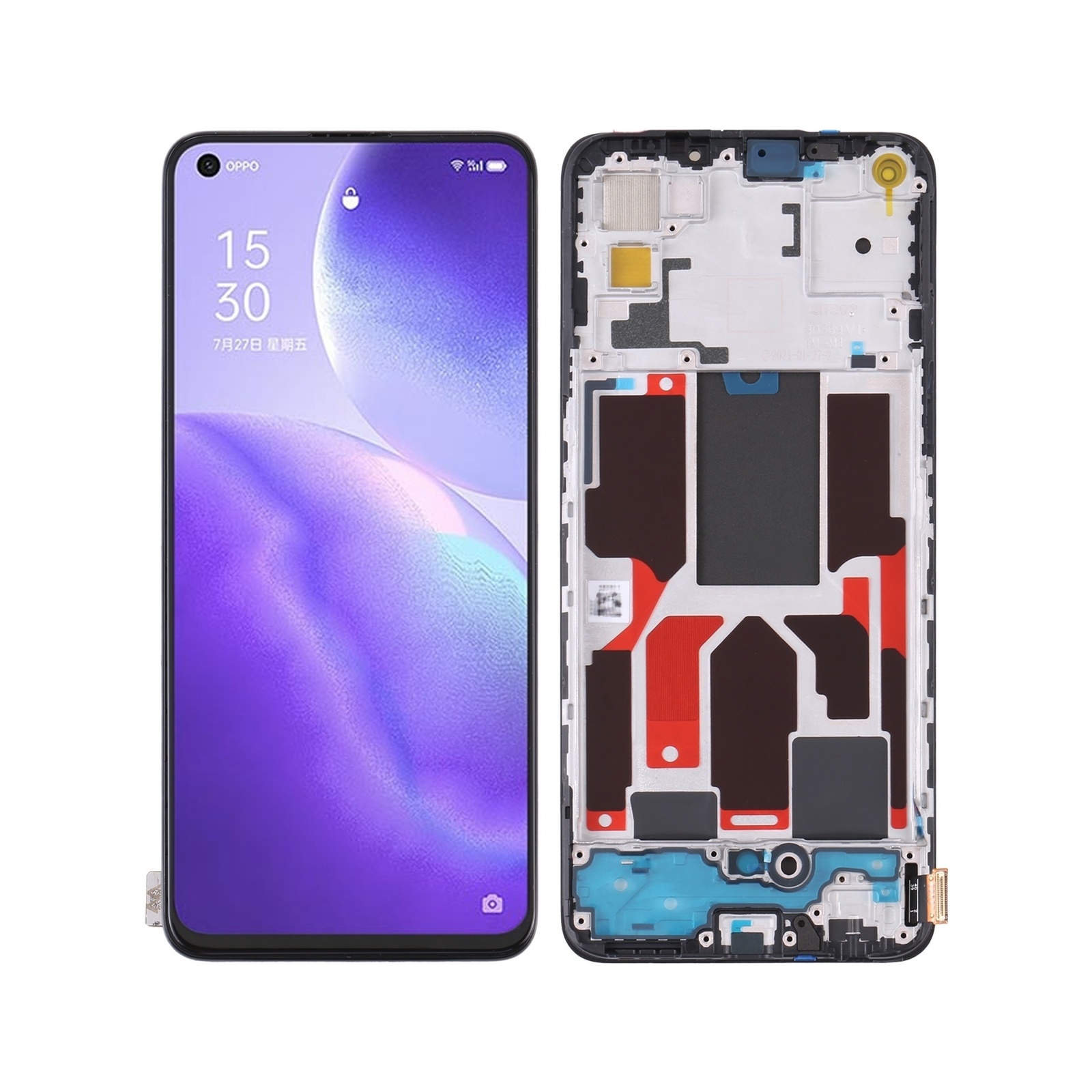 Original LCD Screen For OPPO Reno5 5G/Find X3 Lite with Digitizer Full Assembly with Frame