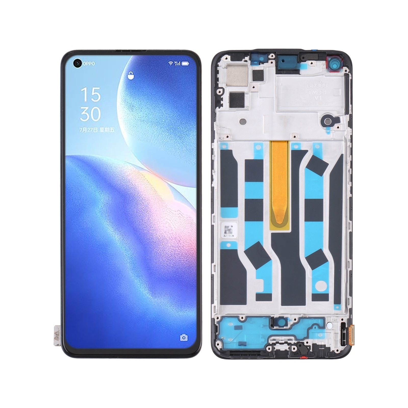 Original LCD Screen For OPPO Reno5 4G/Reno5 K with Digitizer Full Assembly with Frame