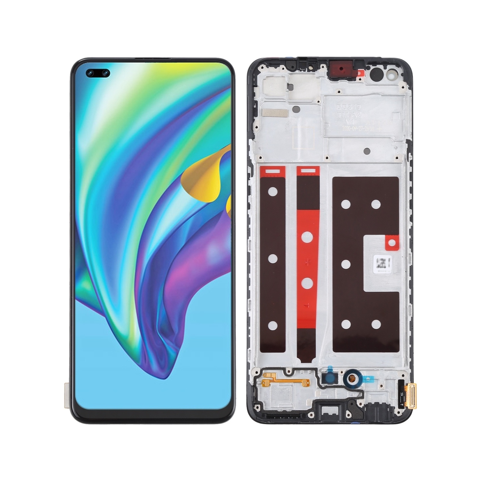 Original LCD Screen For OPPO Reno4 Lite/F17 Pro with Digitizer Full Assembly with Frame