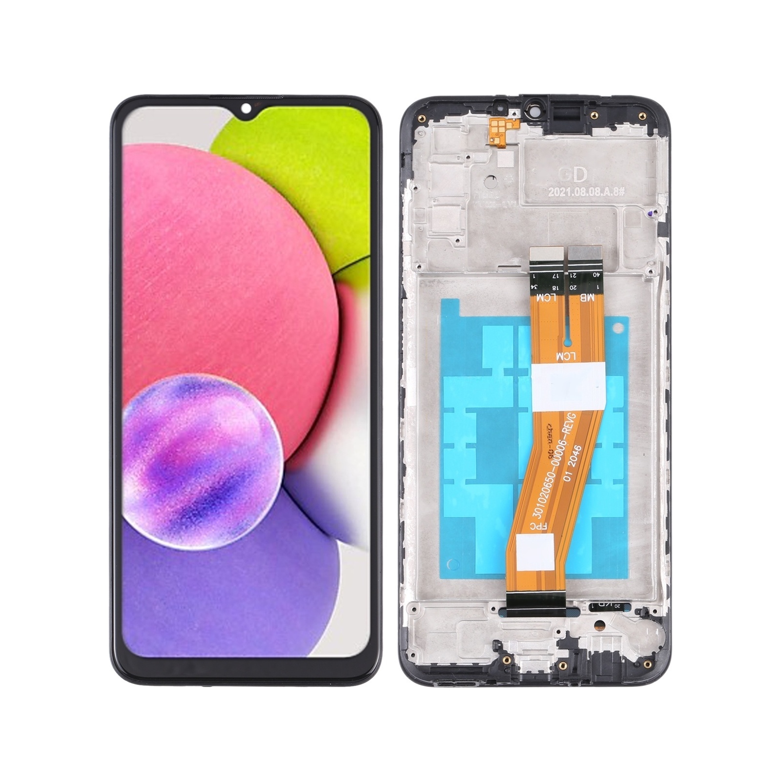 OEM LCD Screen For Samsung Galaxy A03s SM-A037F Digitizer Full Assembly with Frame