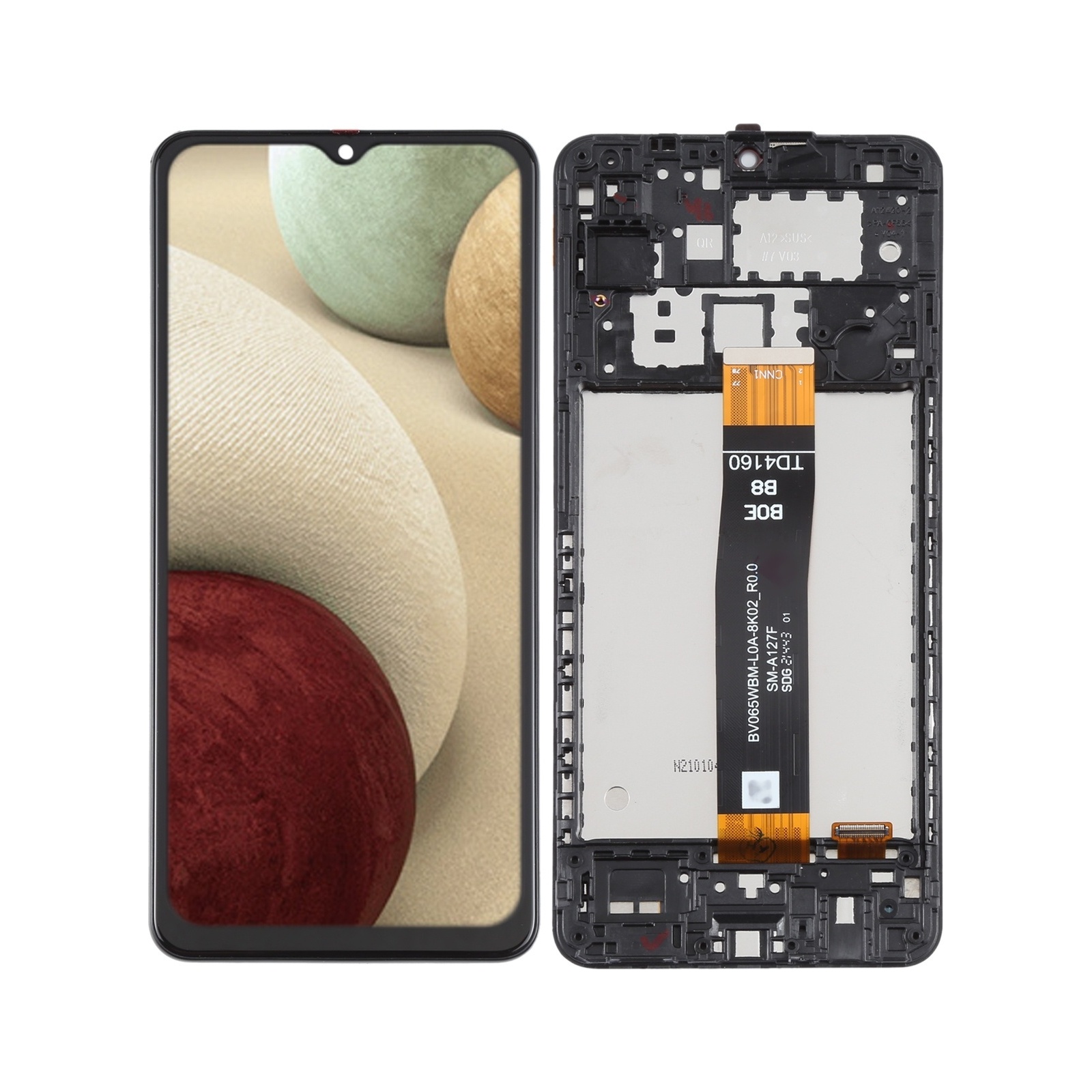 Original LCD Screen For Samsung Galaxy A12 Nacho SM-A127F Digitizer Full Assembly with Frame